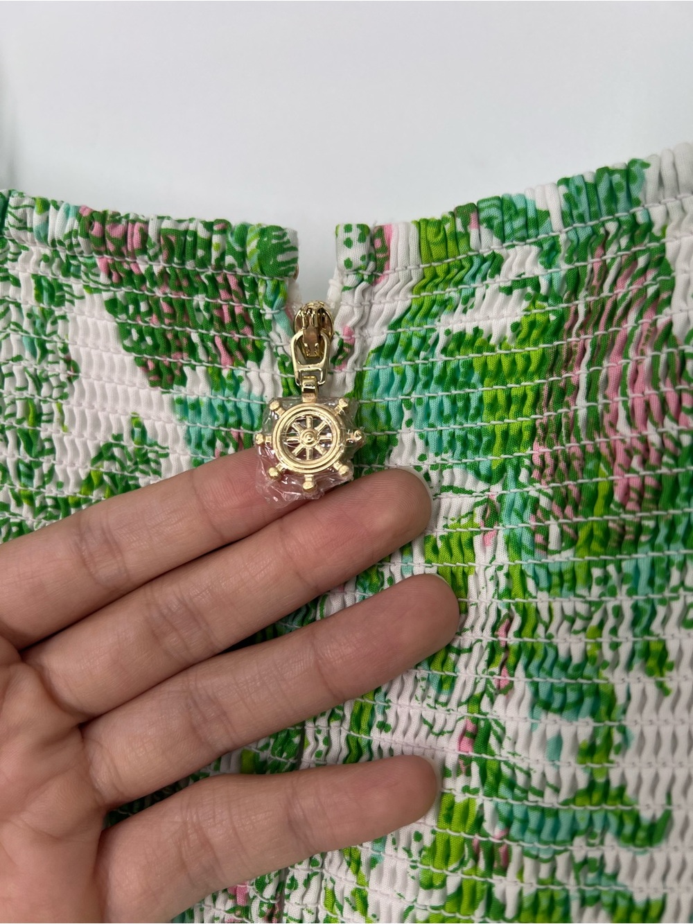 Lilly Pulitzer White Green Floral Nautical Preppy Botanical Bow Front Maxi Dress - Picture 8 of 12